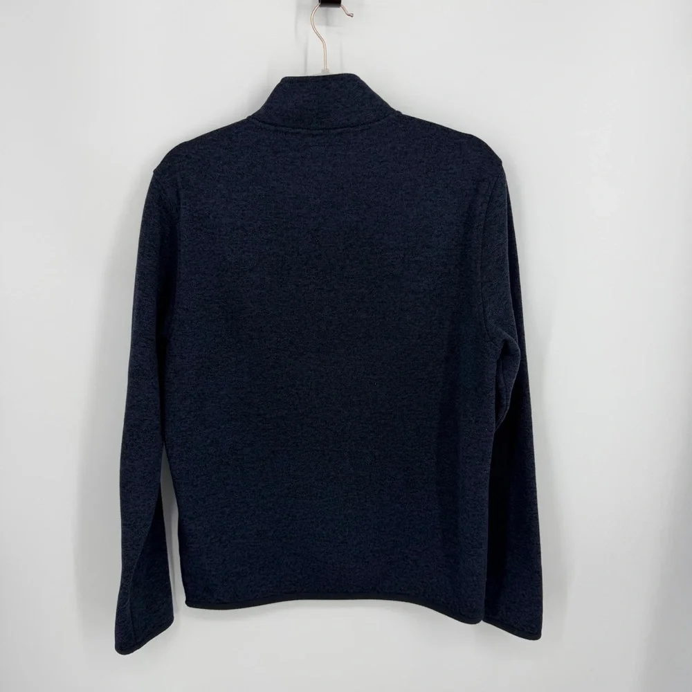 J Crew BD998 Marled fleece half-zip pullover, Size‎ M blue